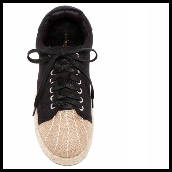 CATHERINE MALANDRINO BLACK ESPADRILLE SNEAKERS A3C - Picture 5 of 8